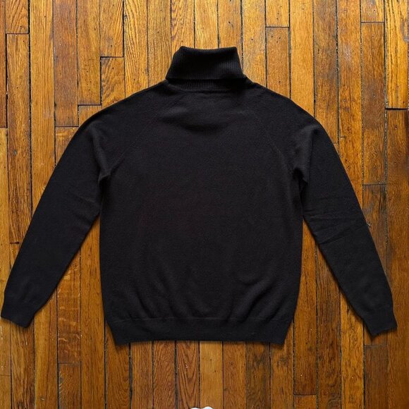 NWT Alpha Tauri 3D Knit Cashmere Wool Blend Turtleneck Sweater Women Large Brown - Picture 6 of 8